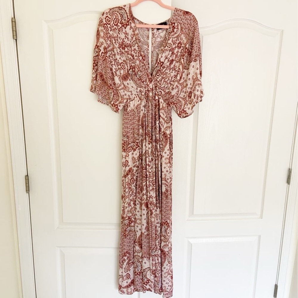 Vici Pink Floral Maxi Dress Size Small